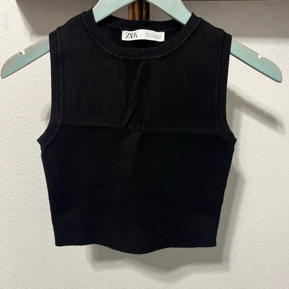 Zara Black Crop Top - Picture 3 of 7